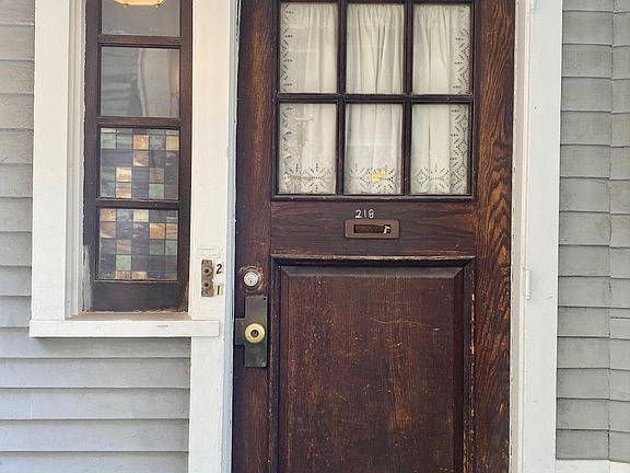 Shared entry on the south side of the house