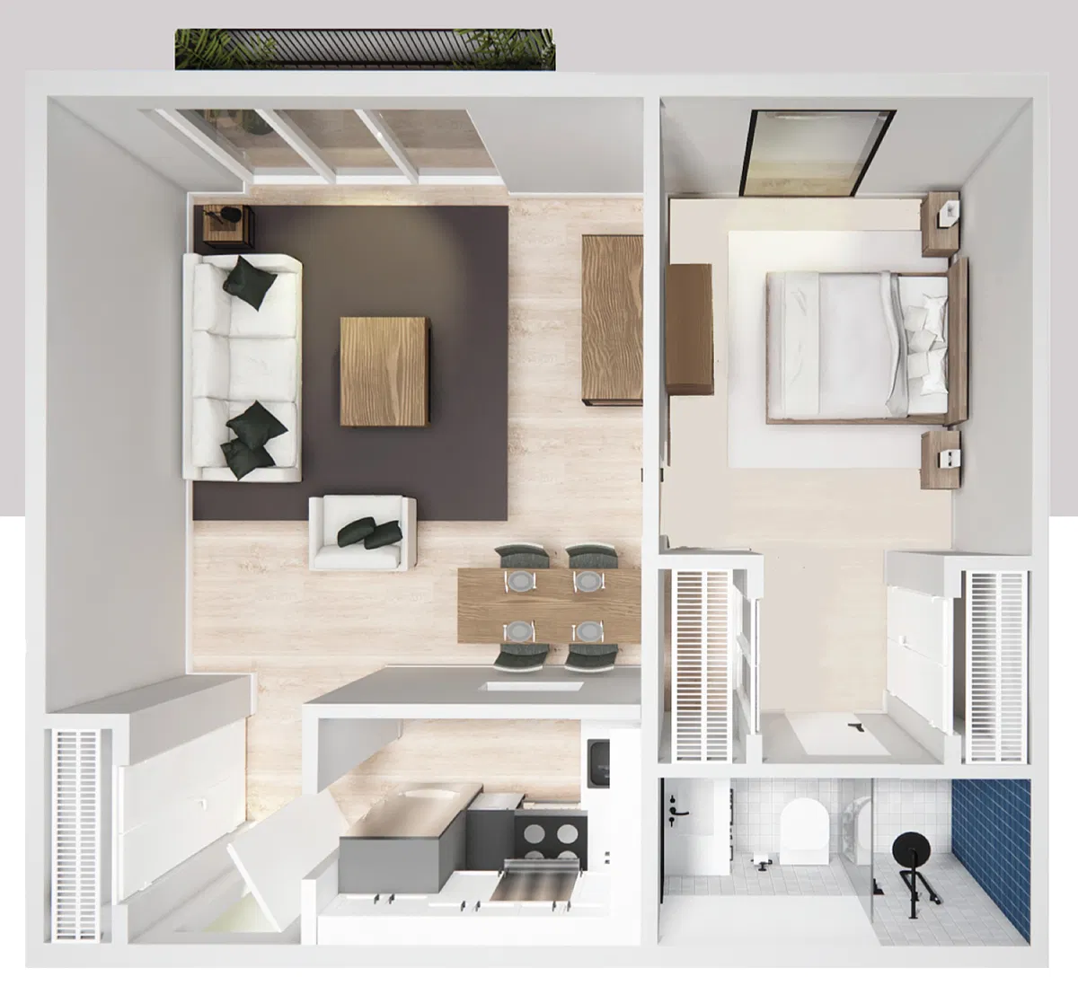 Floor plan Sml One Bedroom