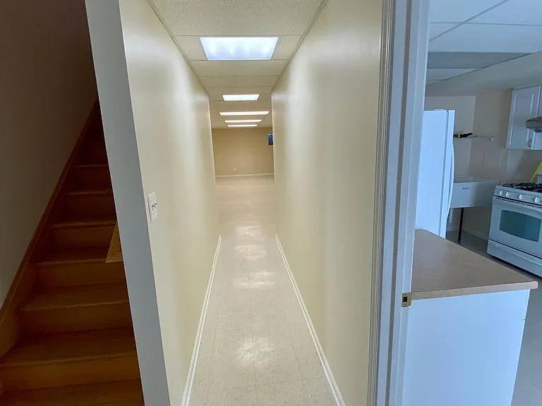 Fully finished, freshly painted walk out basement