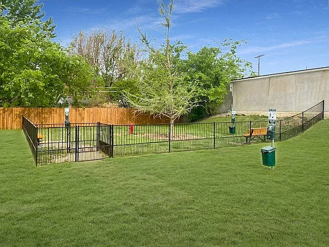 Pet-friendly community with spacious fenced dog park