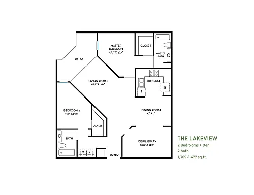 Floor plan Lakeview with Den
