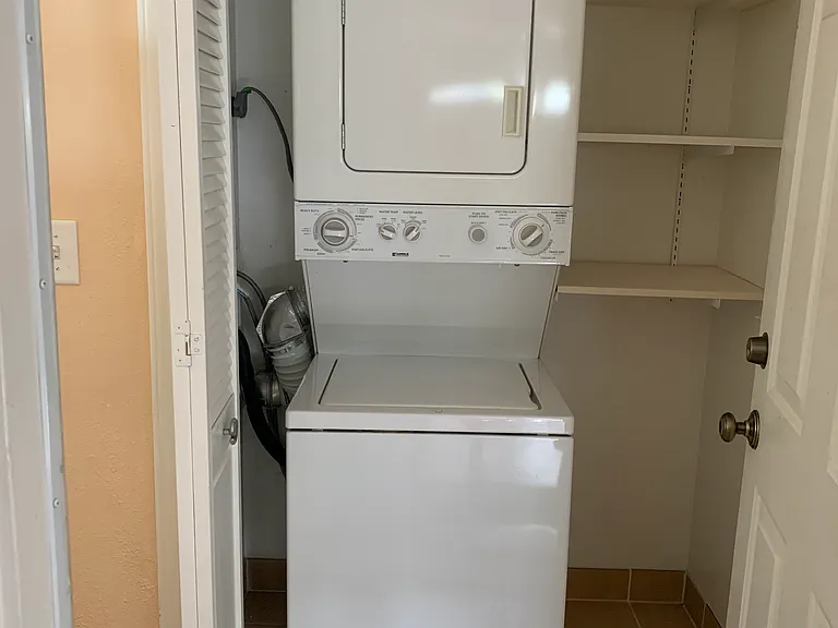 Washing machine, dryer, and storage area