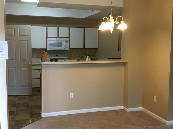 Breakfast bar and kitchen.