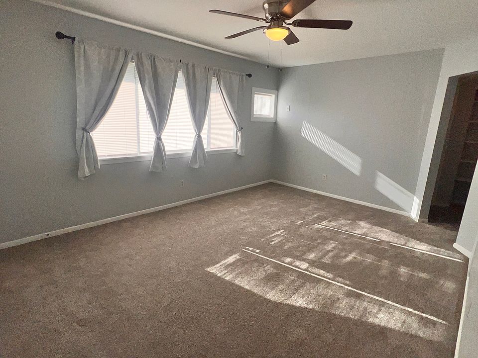 Living room from kitchen doorway.
