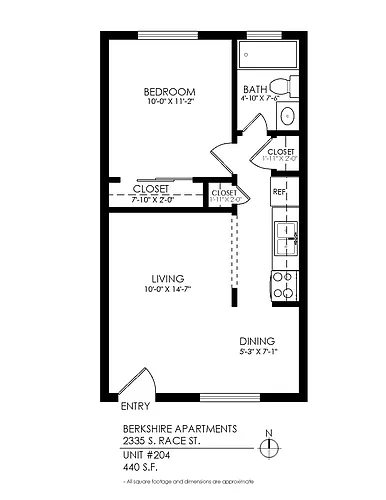 Floor plan 1 Bedroom x 1 Bathroom