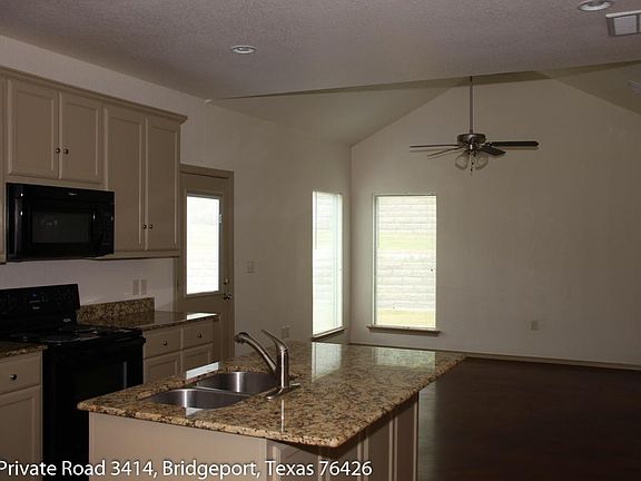 Kitchen open to living area
