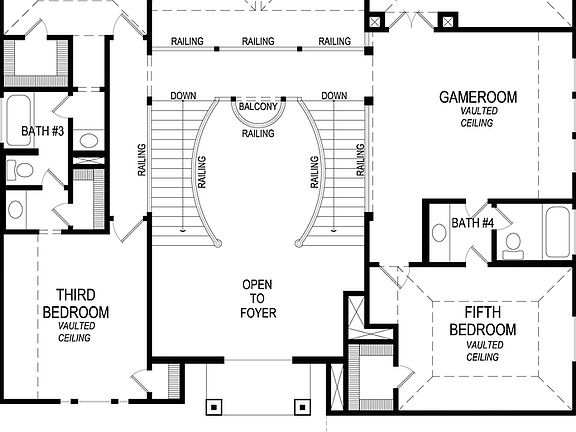 Northcrest 3FSW w Media - Second Floor Plan