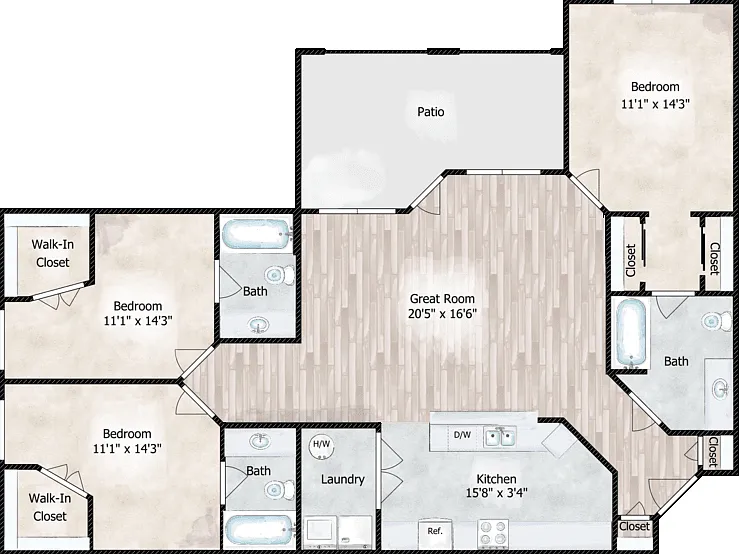 The Spirit Floorplan Diagram