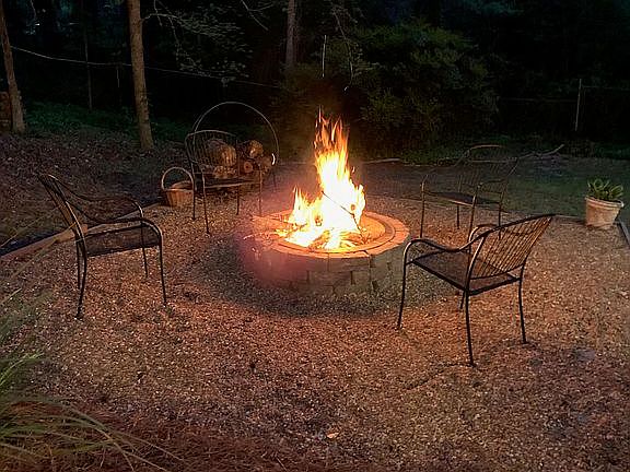 Fire pit at night