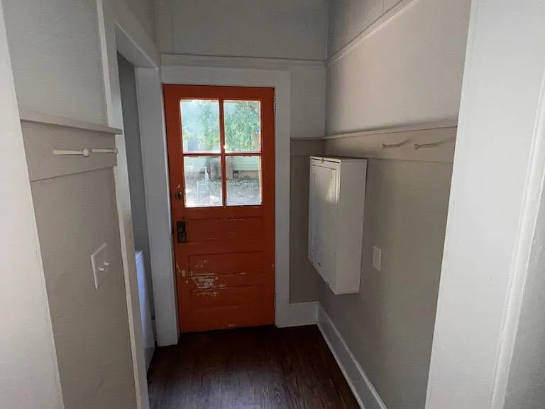 Hall to Back door and Laundry space