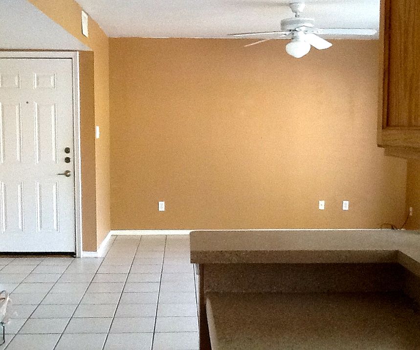Spacious Living Room with Ceiling Fan