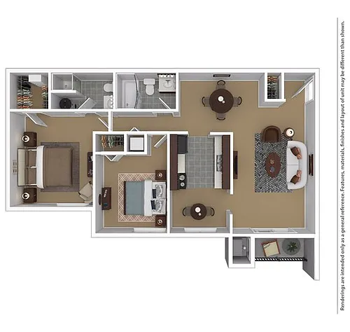 Floor plan 2 Bedroom/2 Bathroom-991