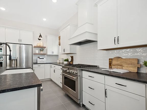 Kitchen with subway tile backsplash