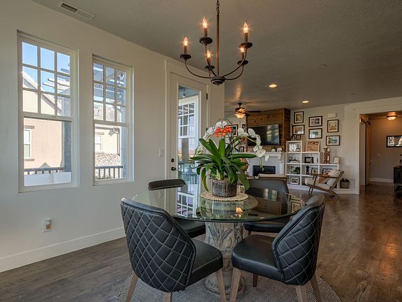 Spacious dining room.