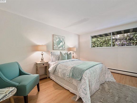 main bedroom seen here with full size bed