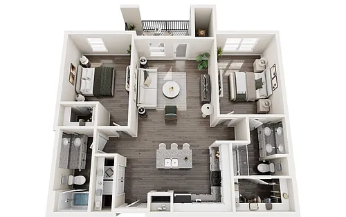 Floor plan 2BR-A