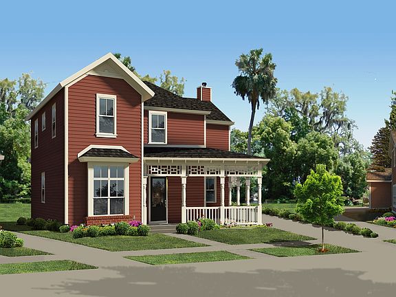 Streetscape of 4 homes