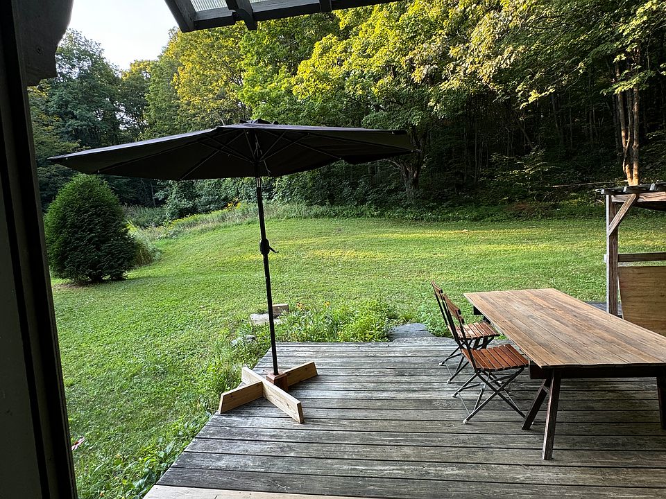 porch and backyard