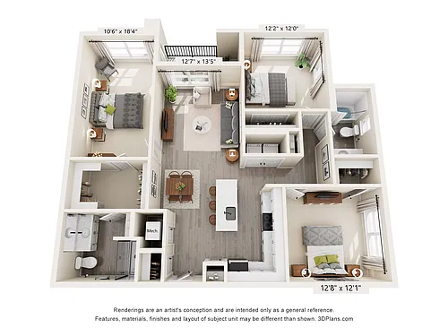 Floor plan 3x2 Evergreen