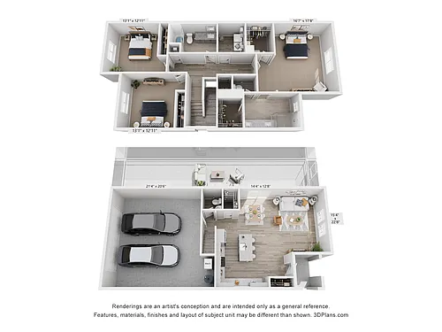 Floor plan 3B Garden
