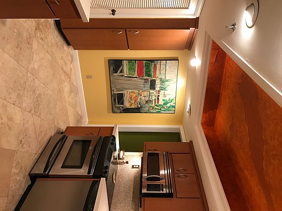 Hand painted stucco ceiling 