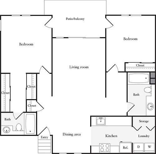 Floor plan 2 Bedrooms D