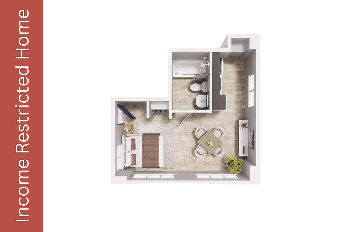 Floor plan Studio - S5 - MFTE - Maude