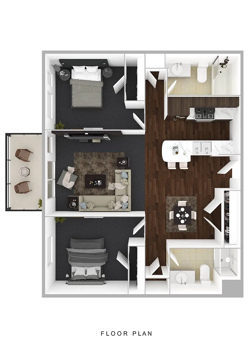 Floor plan 2 Bedroom B