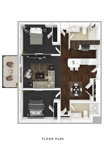 Floor plan 2 Bedroom B