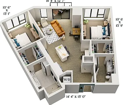 C5 | 2x2 | 1126 sq ft C5 | 2x2 | 1126 sq ft