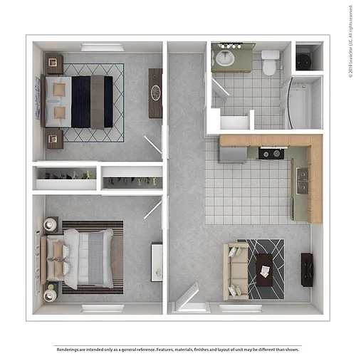 Floor plan Two Bedroom