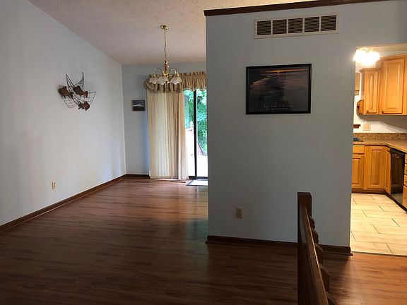 Upstairs living, dining