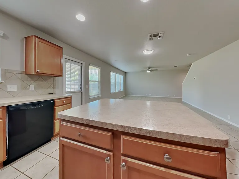 Spacious kitchen with neutral