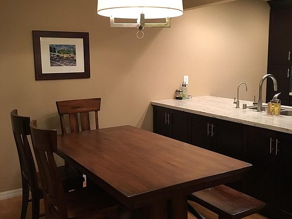 Dining area with built-in storage