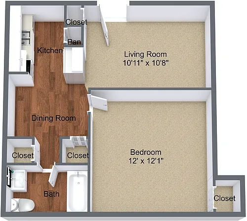 Floor plan One Bedroom