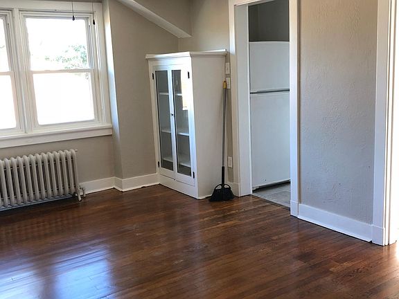 Large dining room with built in china cabinet
