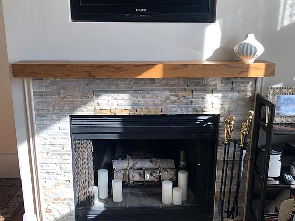 Wood burning gas fire place