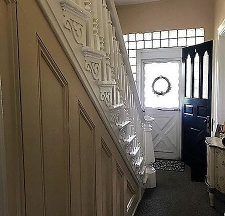 Architectural Detail on Front Entry Stairs
