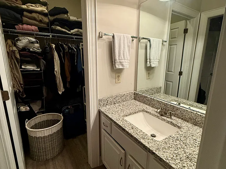 Sink and primary closet