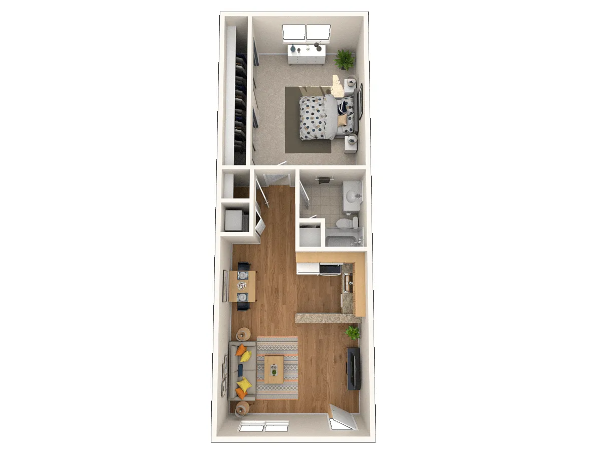 Floor plan One Bedroom B