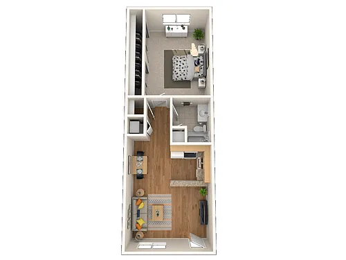 Floor plan One Bedroom B