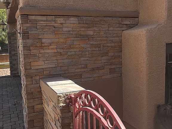 Stone wrapped to fireplace