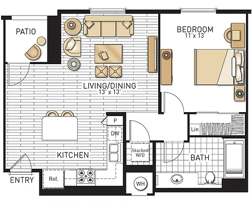Floor plan Toscana - One Bedrooms