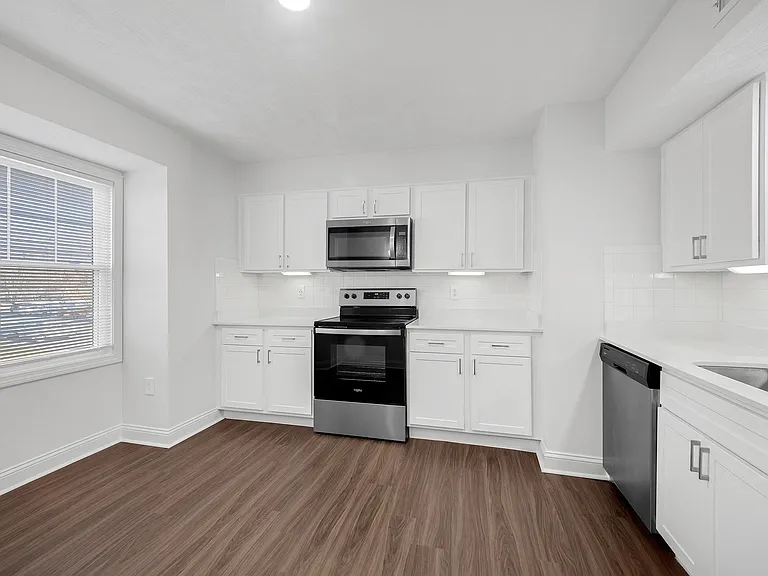 Renovated homes are completed with vinyl plank flooring
