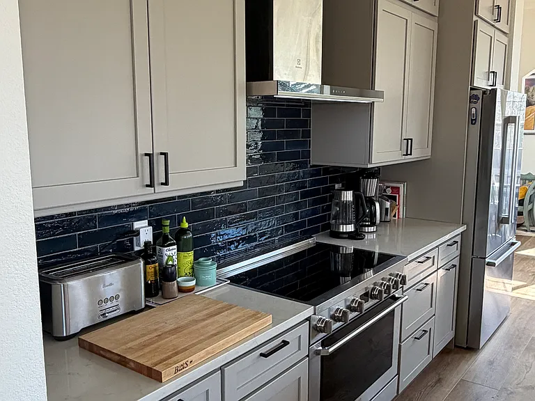 kitchen - induction range and electric oven