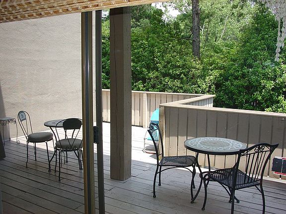 back dedk has room for two seating arrangements