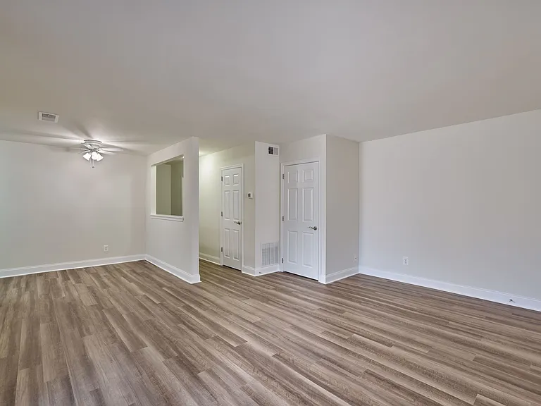 Plank flooring in the Living Area