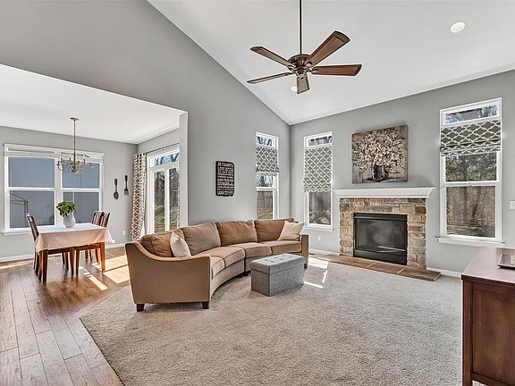Enjoy the spacious great room with stone gas fireplace and lots of ambient light.