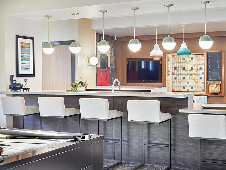 Apartment community Entertainment Room at Griffis North Creek in Bothell, Washington.