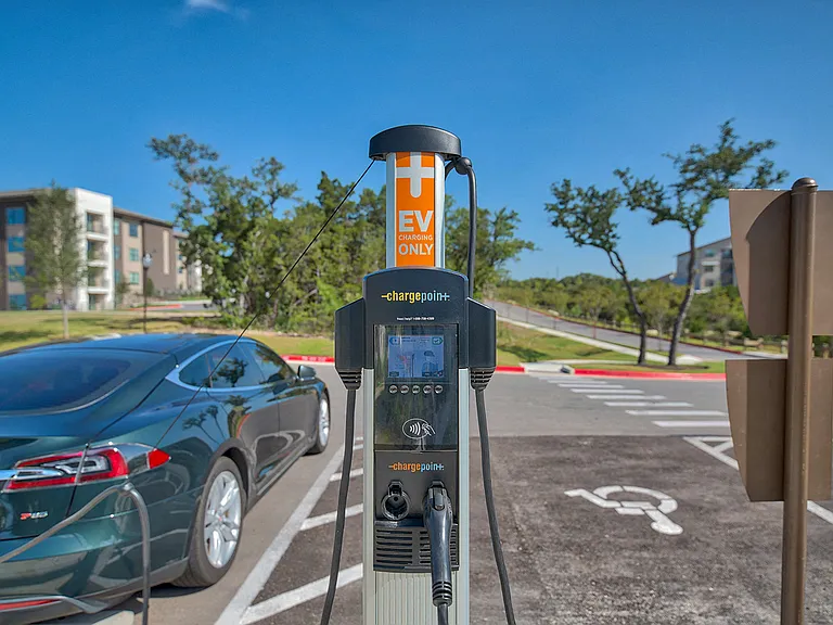Electric car charging station